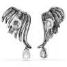 THE VIENNA COLLECTION EAR CUFF, WHITE, RUTHENIUM PLATED 5709265