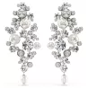 CONSTELLA CLIP EARRINGS, WHITE, RHODIUM PLATED 5722498