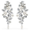 ORECCHINI A CLIP CONSTELLA, CRYSTAL PEARL, BIANCO, PLACCATURA RODIO 5722498