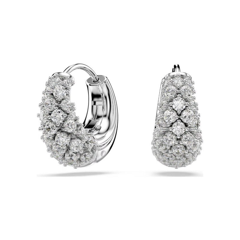 SUBLIMA EARRINGS, WHITE, RHODIUM PLATED 5732282