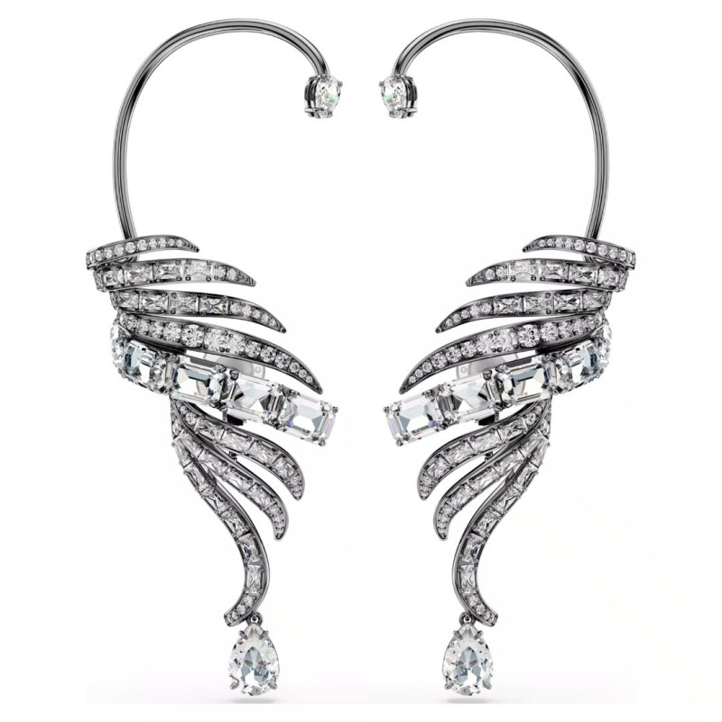 ORECCHINI EAR CUFF, THE VIENNA COLLECTION, PIUMA, PLACCATO RUTENIO 5733809