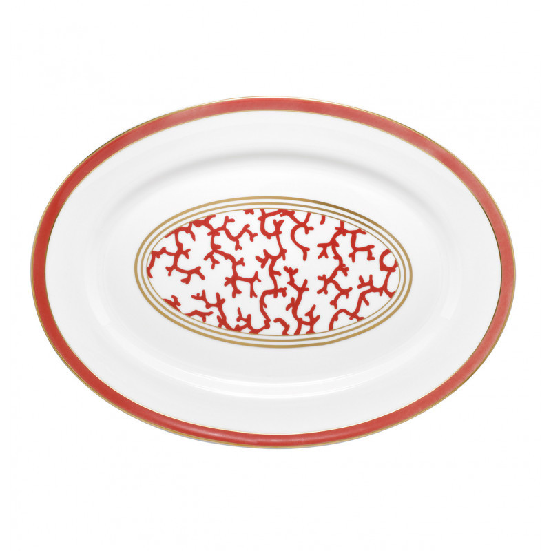 OVAL TRAY 41 CM CRISTOBAL ROUGE 502041
