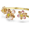 IDYLLIA BANGLE, FLOWER, MIXED CUTS, MULTICOLOR, GOLD PLATED