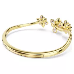 IDYLLIA BANGLE, FLOWER, MIXED CUTS, MULTICOLOR, GOLD PLATED