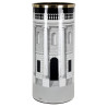 UMBRELLA STAND COLONNE, WHITE, BLACK & GOLD