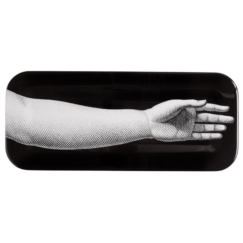 MANO TRAY 25x60 CM, BLACK & WHITE