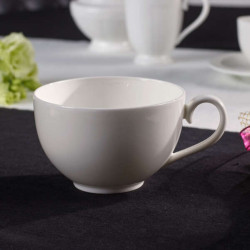 WHITE PEARL COFFEE CUP AND SAUCER