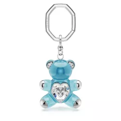 TEDDY KEY RING, RHODIUM PLATED