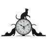 BLACK CATTITUDE TABLE CLOCK, 3893C71