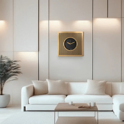 GOLDEN/BLACK TIFFANY WALL CLOCK, LARGE