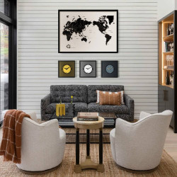 SMALL TIFFANY WALL CLOCK, BLACK/WHITE