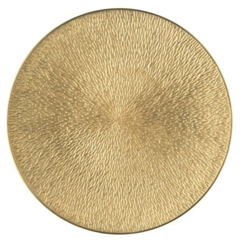 SOTTO PIATTO 32 CM MINERAL IRISE ORO 113032