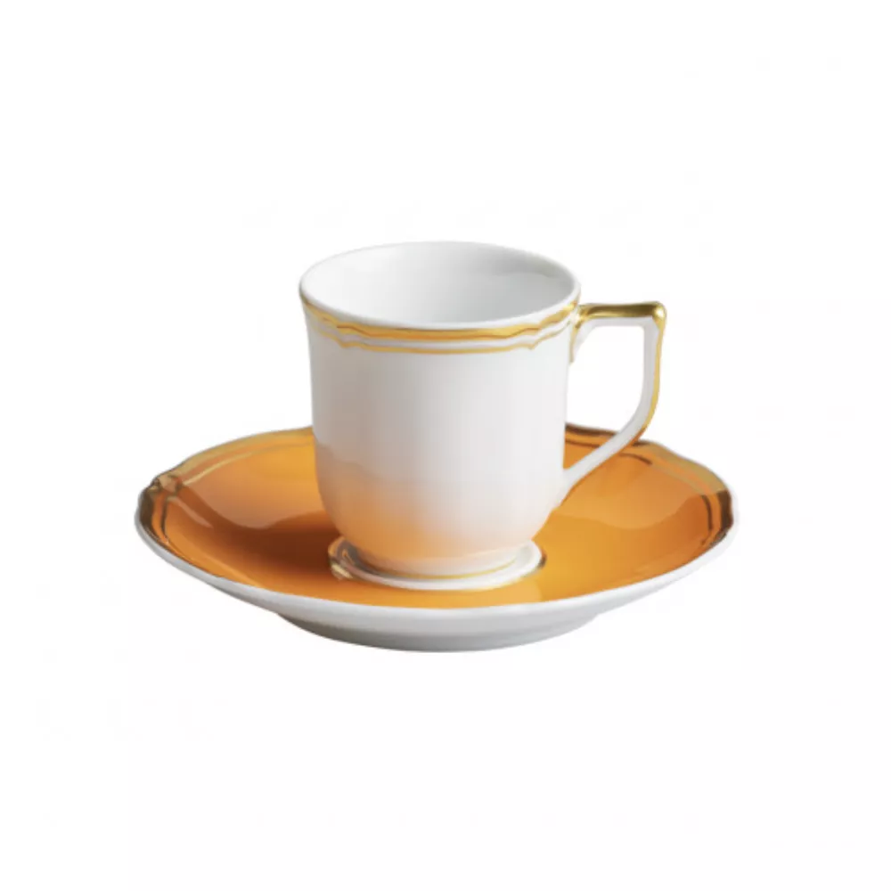 TAZZA CAFFE CON PIATTINO MAZURKA ARANCIO 305013+355013
