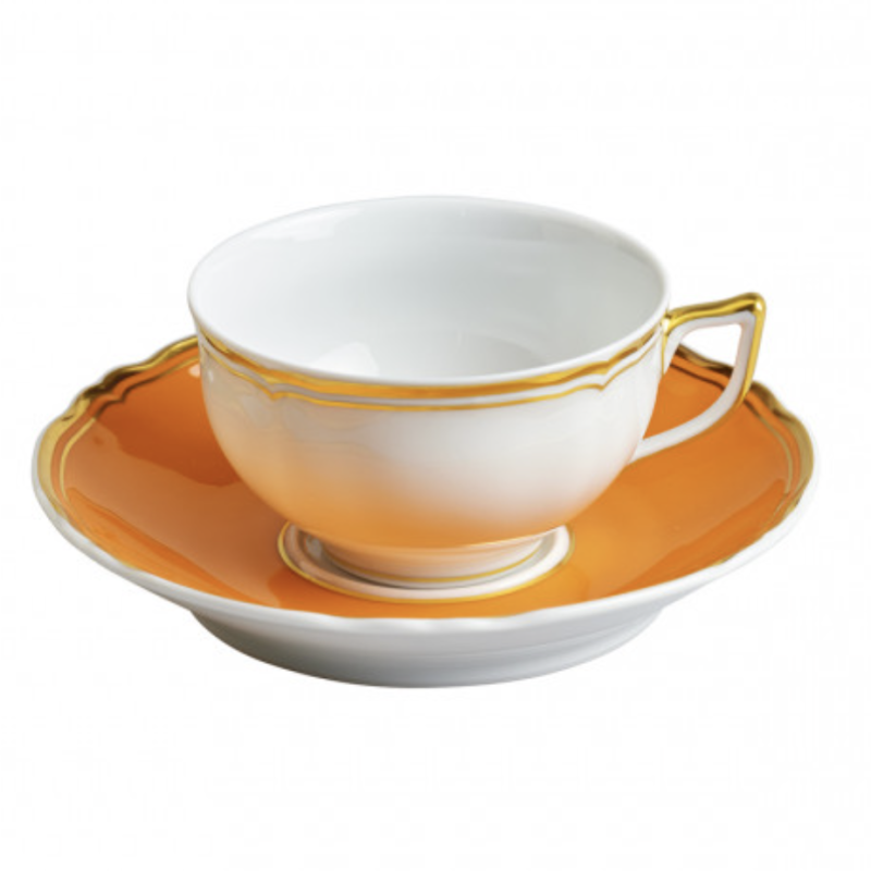 TAZZA THE CON PIATTINO ARANCIO 318025+368016