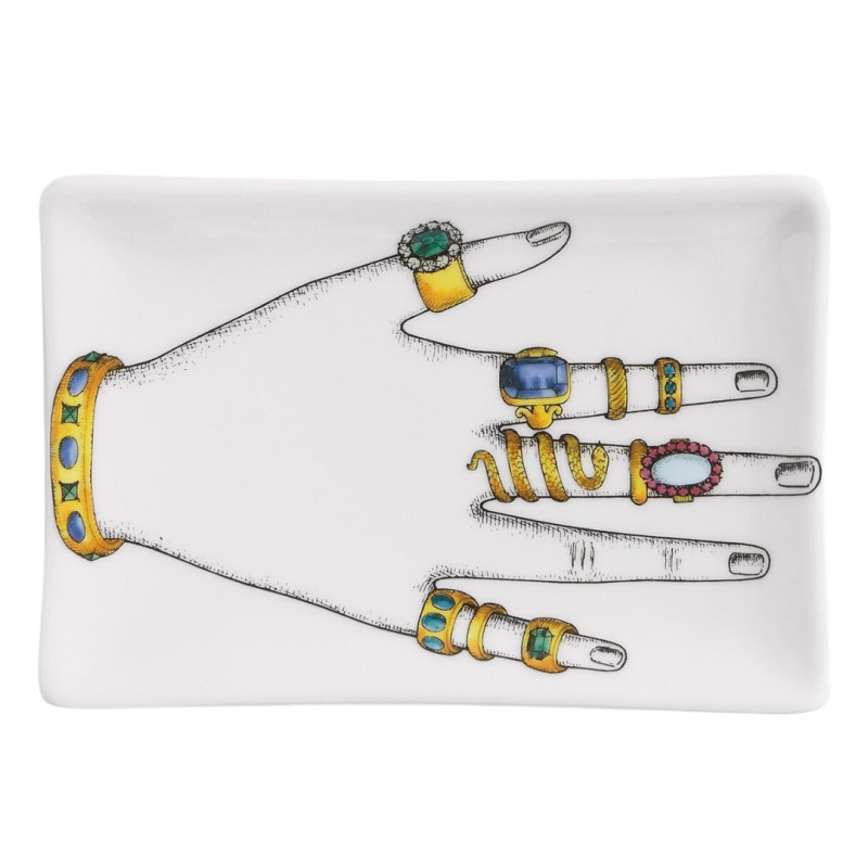 VUOTATASCHE RETTANGOLARE, MANO CON ANELLI