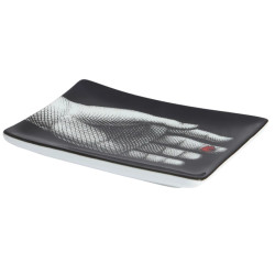 RECTANGULAR ASHTRAY, HAND WITH LADYBUG