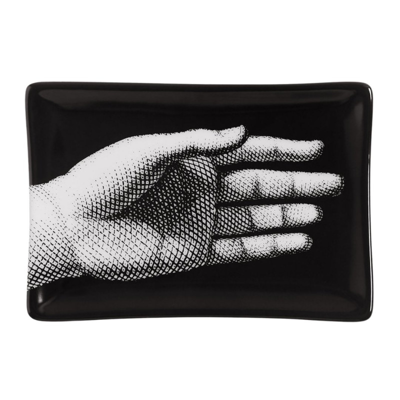 POSACENERE RETTANGOLARE, MANO IN BIANCO E NERO