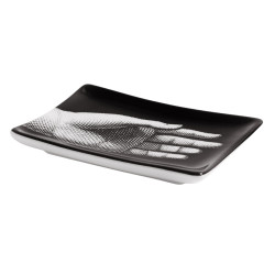 RECTANGULAR ASHTRAY, MANO IN BLACK & WHITE