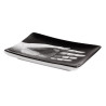 RECTANGULAR ASHTRAY, MANO IN BLACK & WHITE