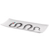 RECTANGULAR TRAY 39 CM, SNAKE BLACK & WHITE