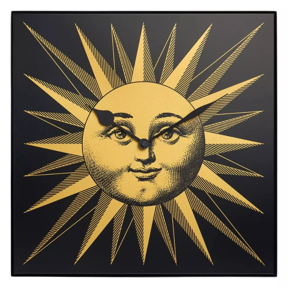 WALL CLOCK GRANDE SOLE, YELLOW