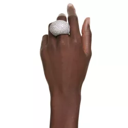 SUBLIMA WHITE RHODIUM PLATED COCKTAIL RING