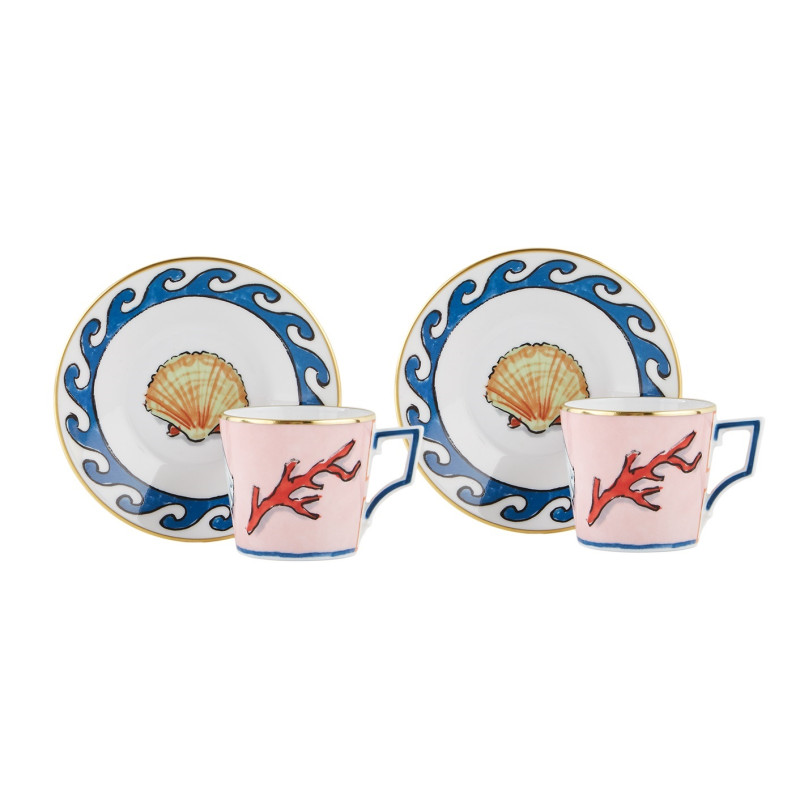SET OF 2 COFFEE CUPS, IL VIAGGIO DI NETTUNO