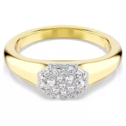 ANELLO DEXTERA MIDI BIANCO PLACCATO COLORE ORO