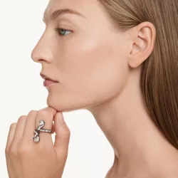 ANELLO APERTO, THE VIENNA COLLECTION, PIUMA, PLACCATO RUTENIO