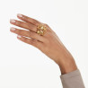 GEMA COCKTAIL RING, MIXED CUTS, YELLOW, GOLD TONE PLATED