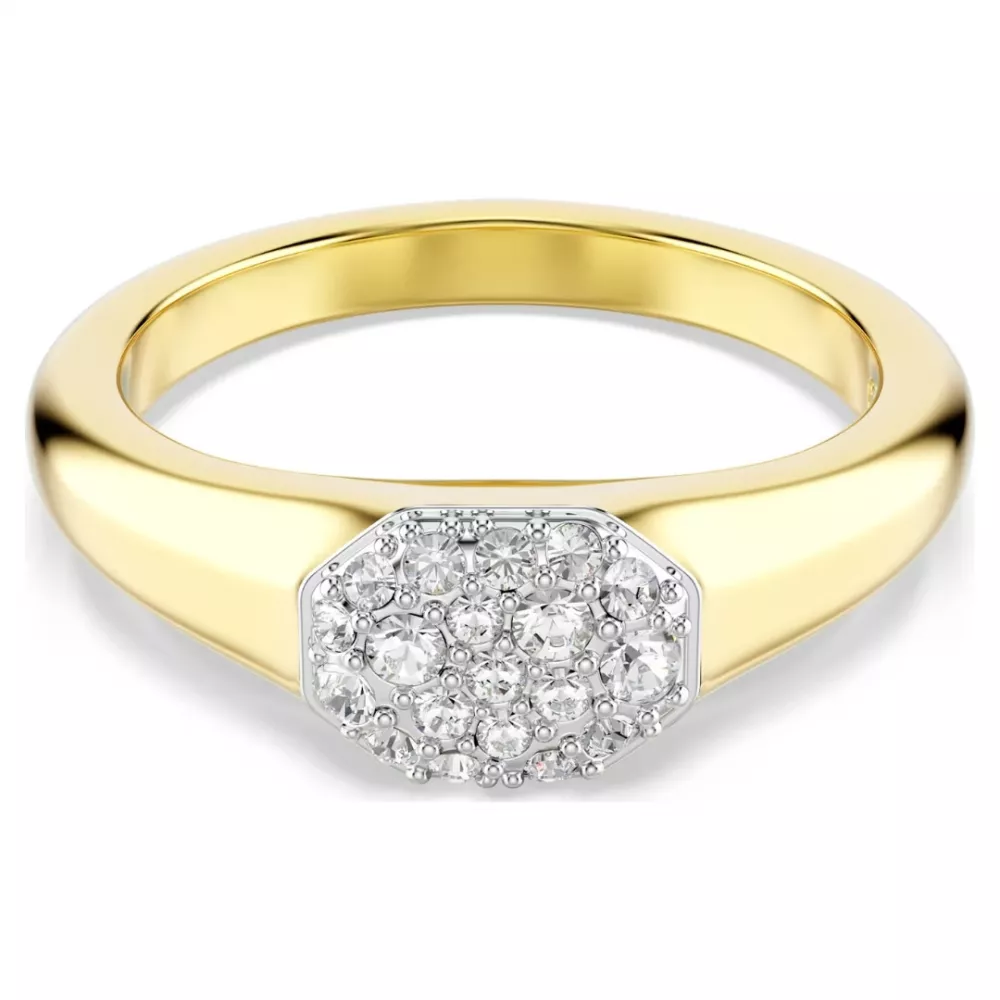 ANELLO DEXTERA MIDI BIANCO PLACCATO COLORE ORO