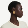 GEMA CLIP EARRINGS, YELLOW, GOLD TONE PLATED 5723383