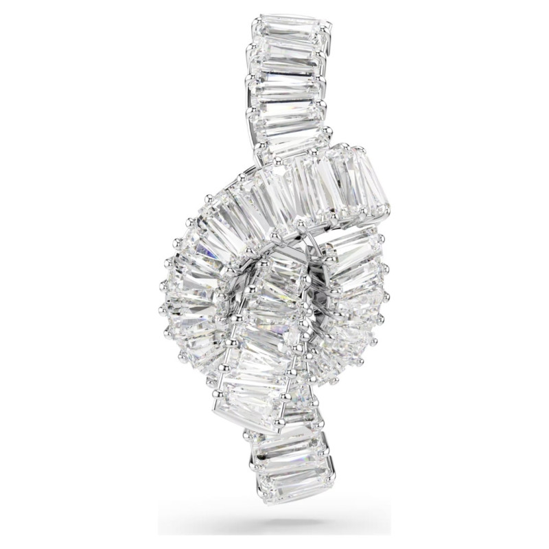 MATRIX BROOCH, WHITE, RHODIUM PLATED, 5731102