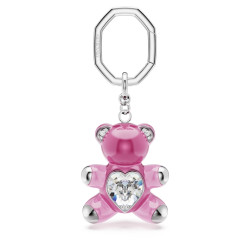TEDDY KEY RING, RHODIUM PLATED