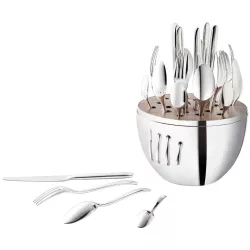 SET 24 SILVER PLATED CUTLERY, EGG MOOD 65299