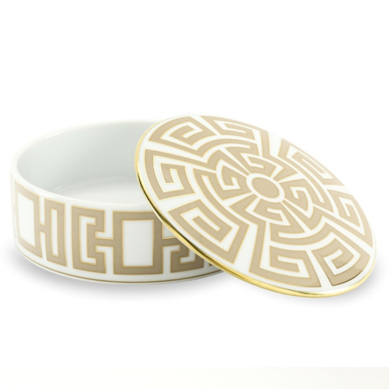 ROUND PORCELAIN BOX 13 CM, LABIRINTO