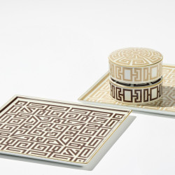 ROUND PORCELAIN BOX 13 CM, LABIRINTO