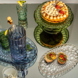 ACRYLIC OVAL TRAY TRANSPARENT, VANITY