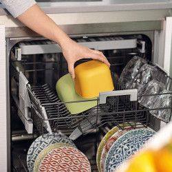 YELLOW M FOOD CONTAINER, STORE & MORE