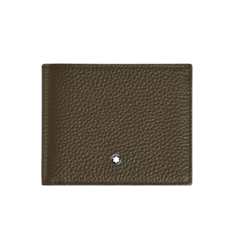6 CARD SLOTS WALLET, KAKI GRAIN