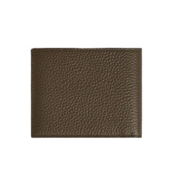 6 CARD SLOTS WALLET, KAKI GRAIN
