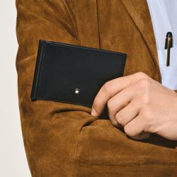 6 CARD SLOTS WALLET WITH MONEY CLIP, BLACK, MEISTERSTUCK