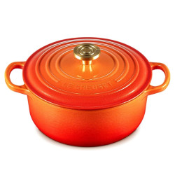 ROUND CAST IRON CASSEROLE,...