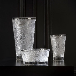 CRYSTAL BOWL, MERLES & RAISIN 23.7 CM