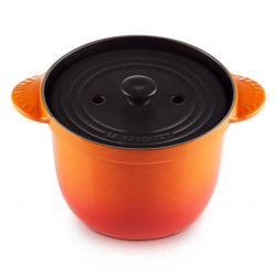 18 CM ROUND TALL CASSEROLE, VITRIFIED CAST IRON