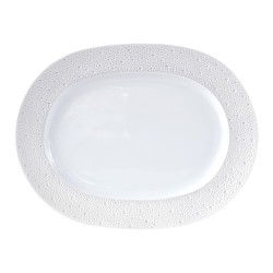 ECUME PEARL OVAL TRAY 35 CM