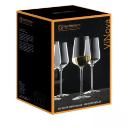 SET 4 WHITE WINE GLASSES, VINOVA 98074