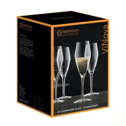 SET 4 FLUTE CHAMPAGNE, VINOVA 98075