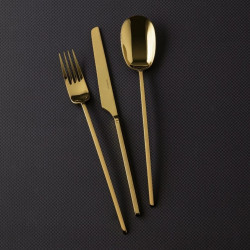 SET OF 24 CUTLERY PIECES, 100 PVD GOLD