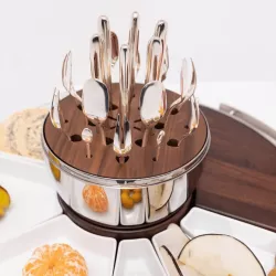 SET 24 SILVER-PLATED DESSERT CUTLERY, MOOD PARTY